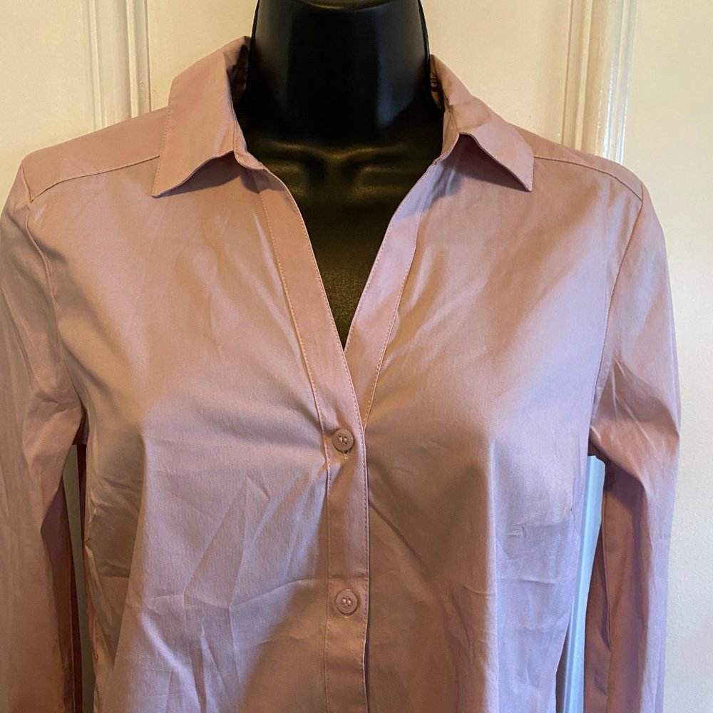 H&M Mauve Button Down Blouse - Size XS